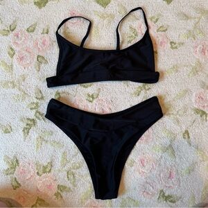Black Women's Swimwear Bikini Set